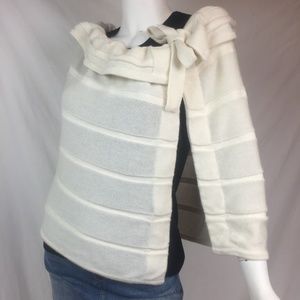 Laurie b. XS/S cashmere blend cream cape poncho